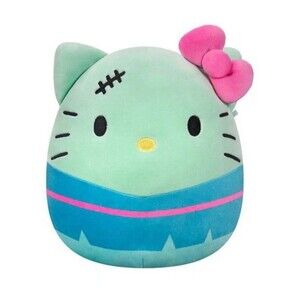 New Squishmallows Sanrio 2025 Halloween 8" Hello Kitty Frankenstein Plush‎ Doll
